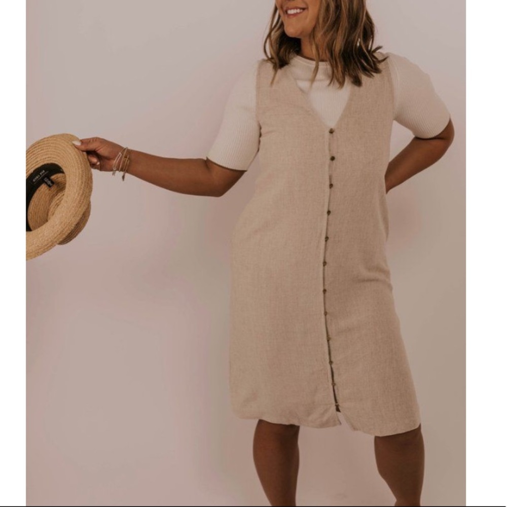 Natural linen dress